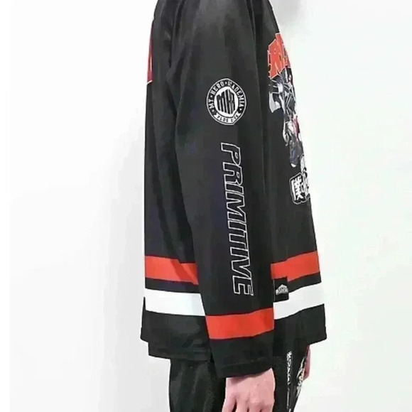 🆕 Primitive x My Hero Academia Black Hockey Jersey. Size XL, NWT - Picture 2 of 12
